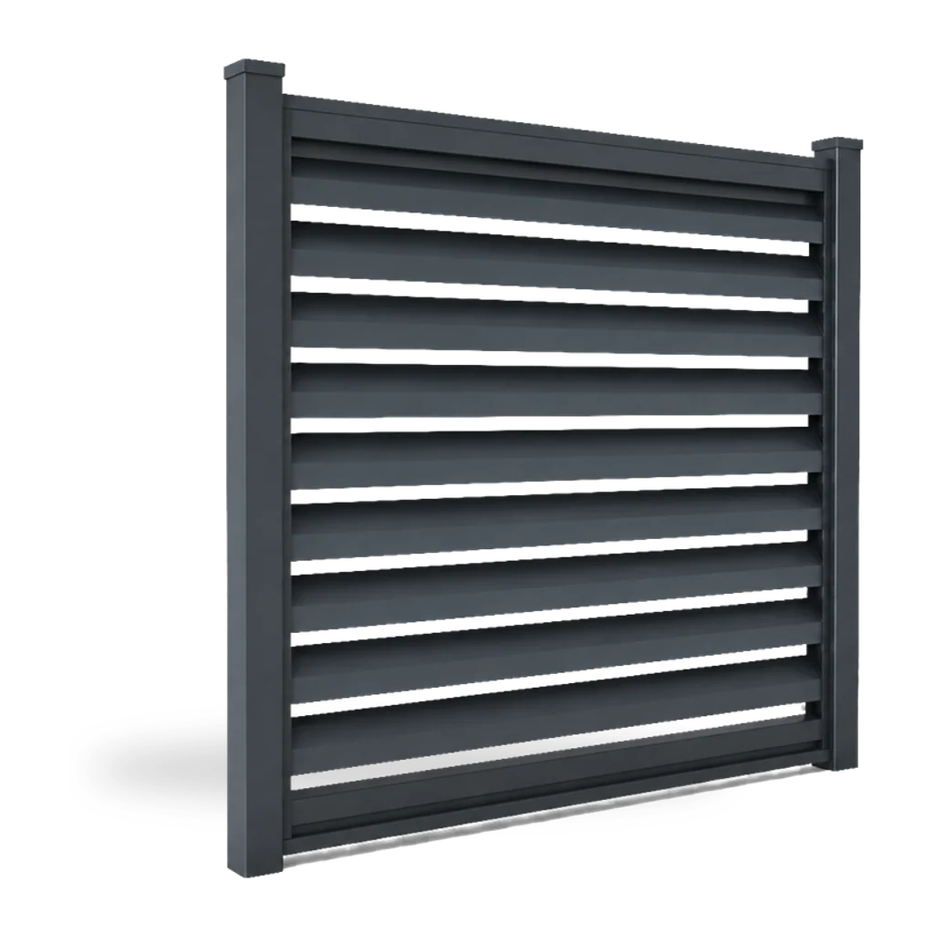 Aluminium louvered fence 3D configurator