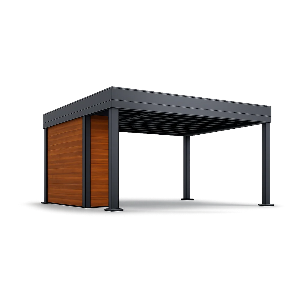 Carport with shed 3D configurator