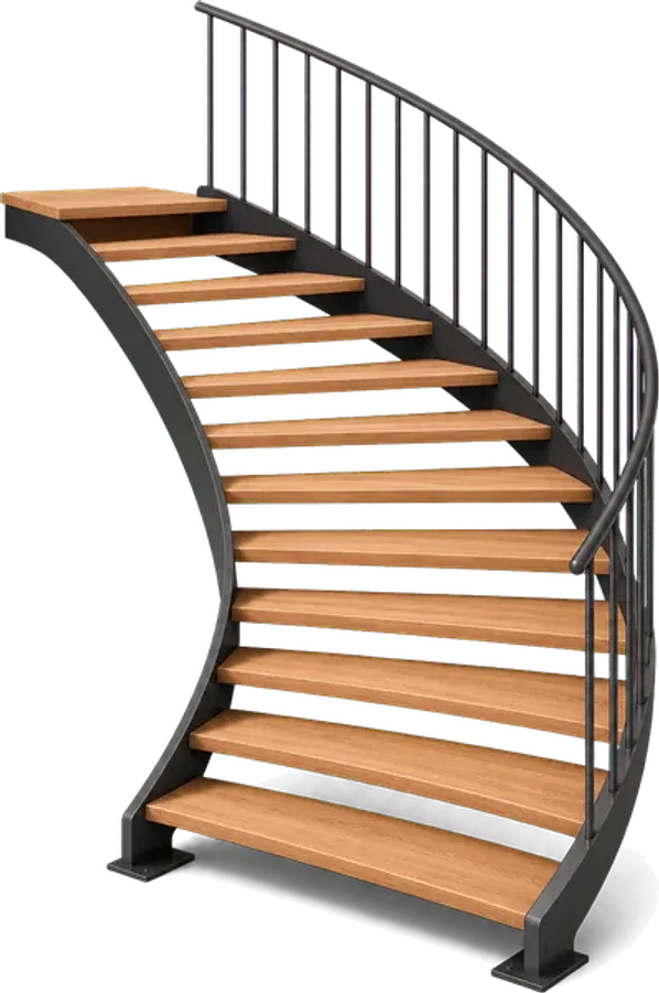 Curved staircase configurator