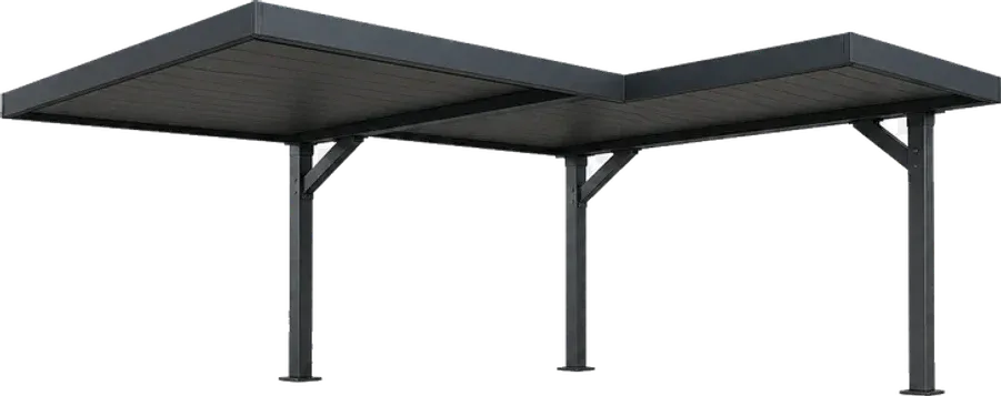 L shape cantilever carport 3D configurator template