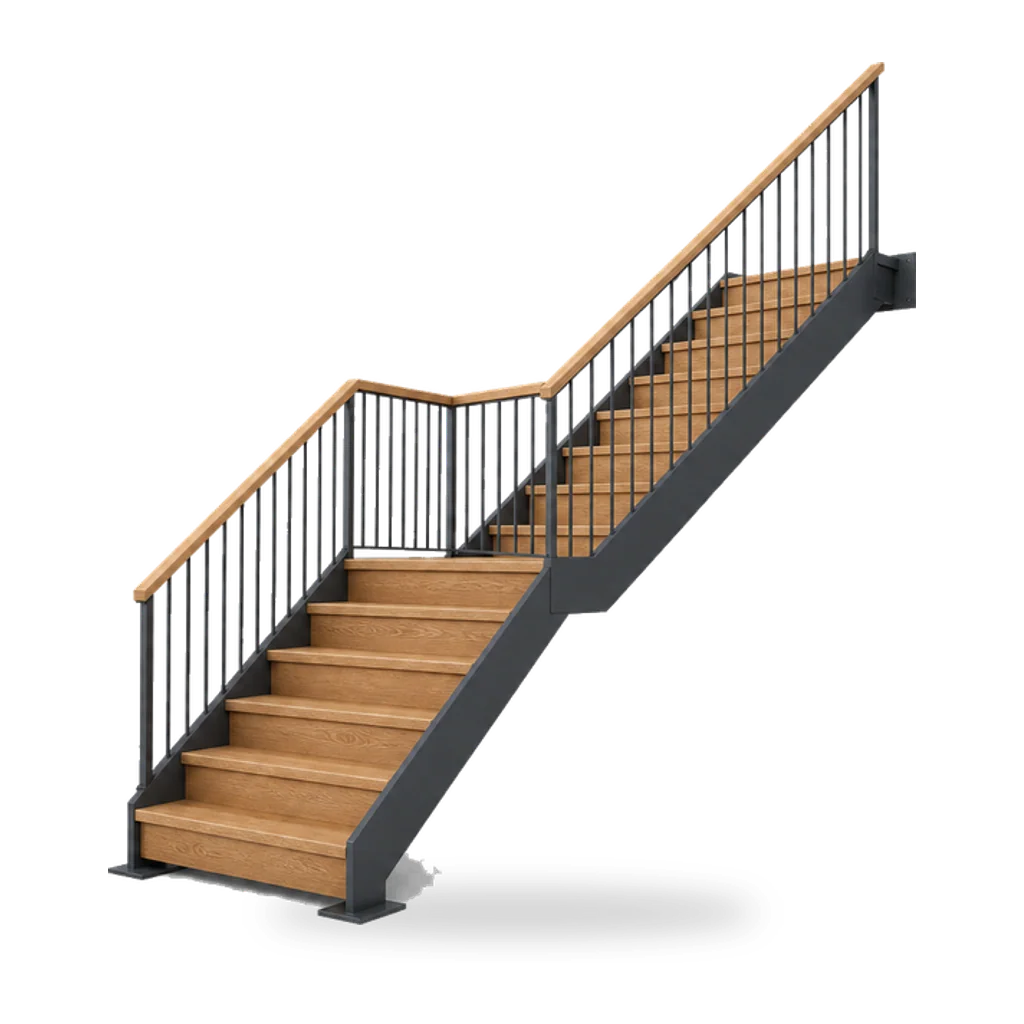 L-shaped staircase 3D configurator