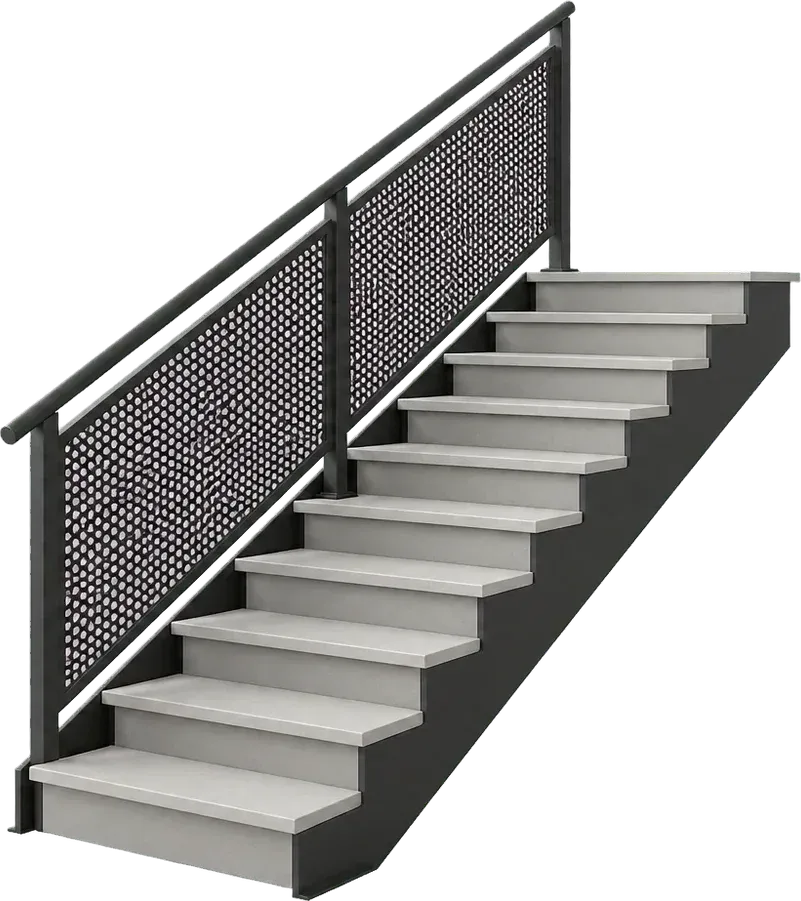 Mesh stair balustrade 3D configurator template
