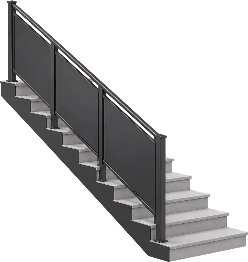 Solid panel stair balustrade 3D configurator template