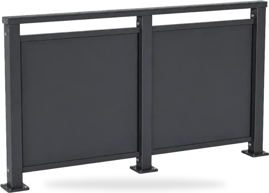 Solid panel balcony balustrade 3D configurator template