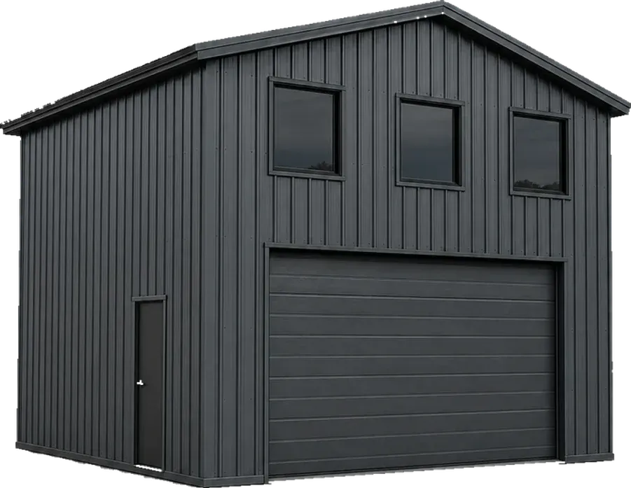 2 story steel garage 3D configurator template