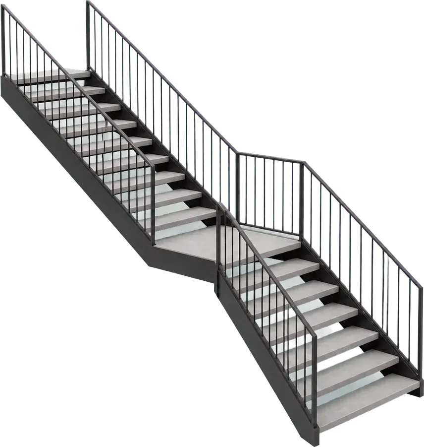 U-shaped staircase configurator