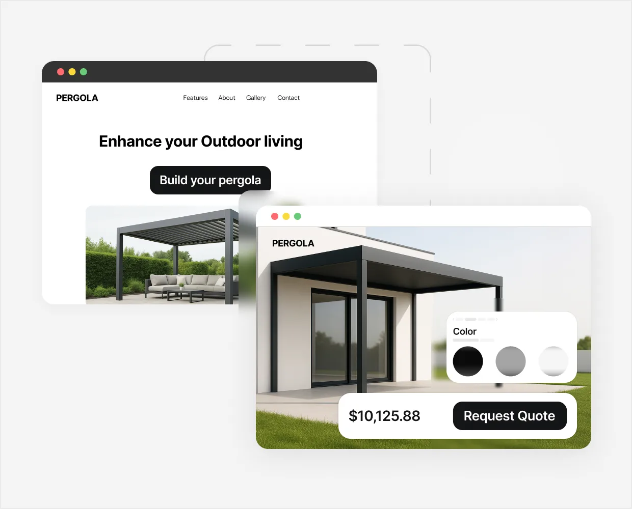 A configurator embedded on a dealer’s own website.