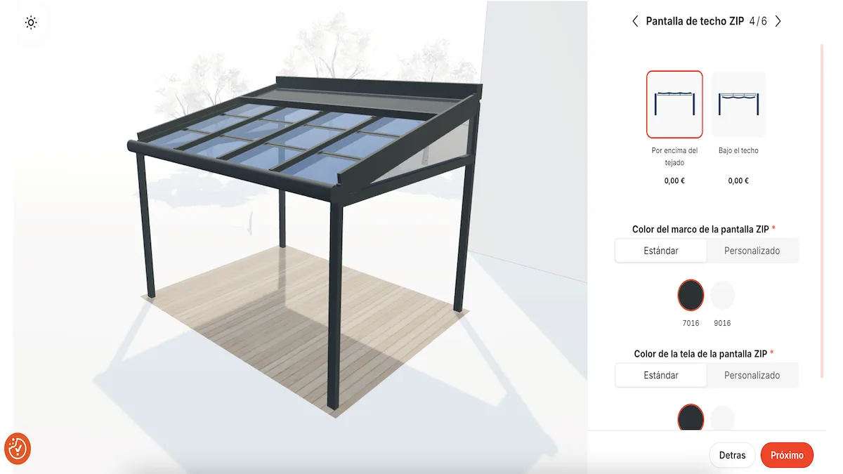 The veranda configurator that Lumbix runs on their website.