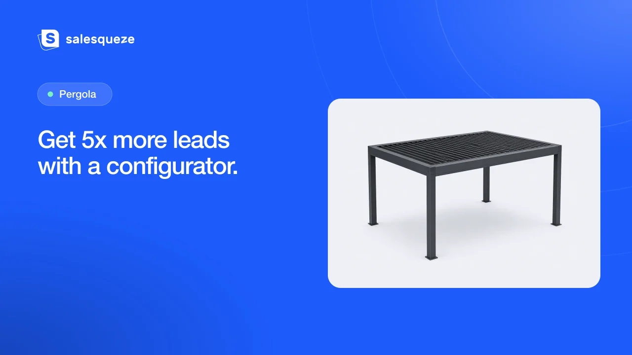 Visual pergola configurator lead generation