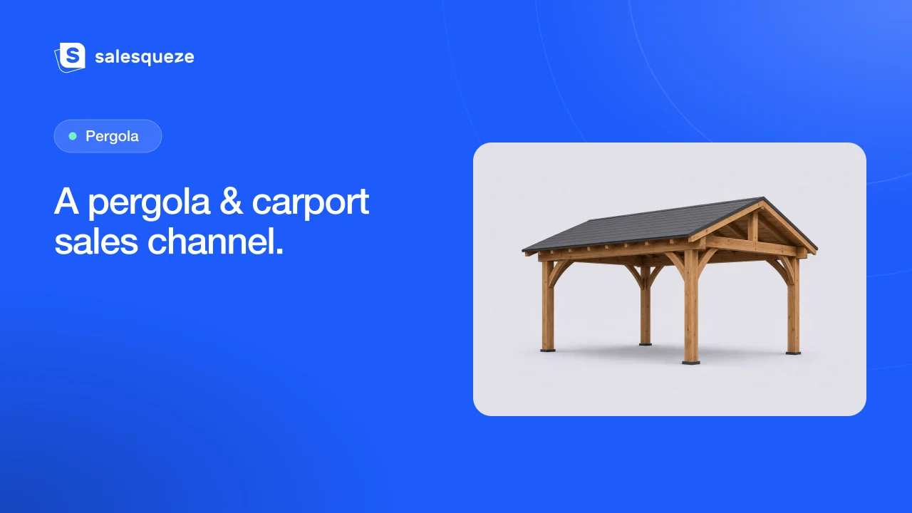Pergola and carport configurator sales channel