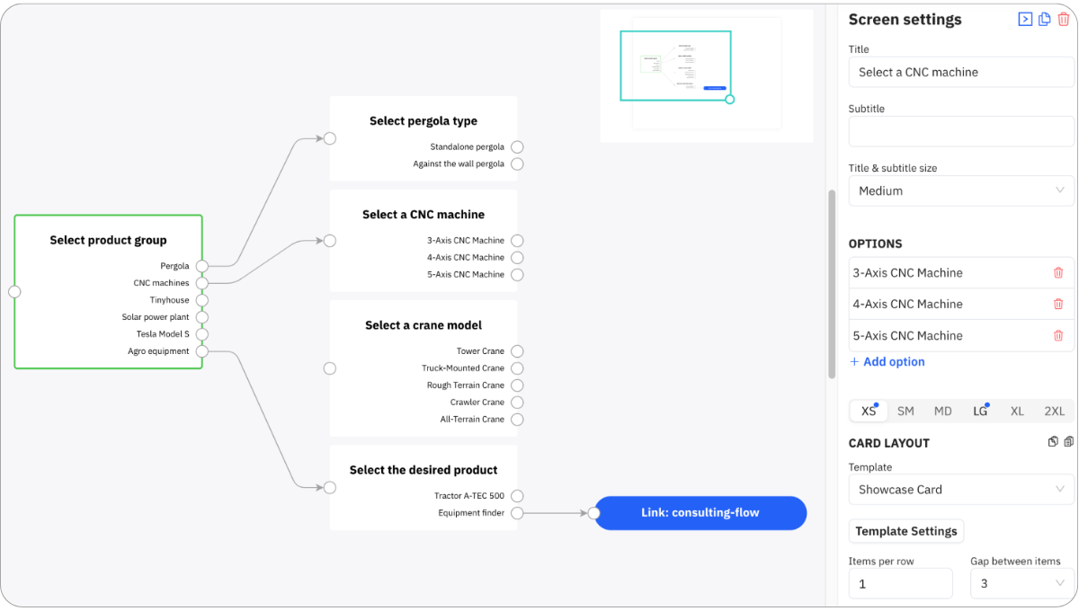 Setting up a Guided Selling flow in SaleSqueze.